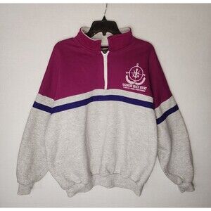 Vintage Edgewater Beach Resort Wisconsin Sweatshirt Quarter Zip 90s Womens XXL